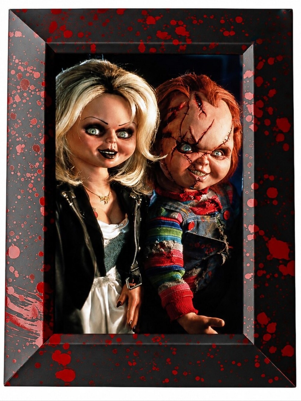 bride of chucky chucky and tiffany framed photo print Classic horror movie 90a